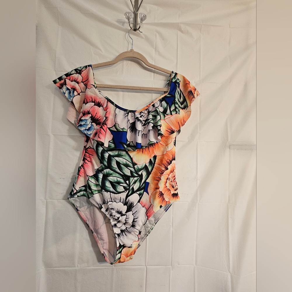 Floral Ruffle One-Piece Swimsuit